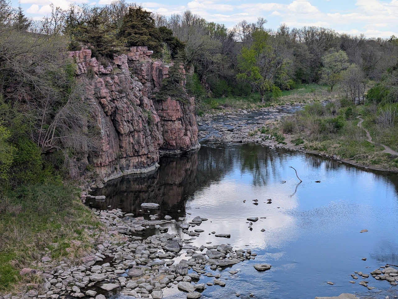 View from the bridge at Palisades State Park