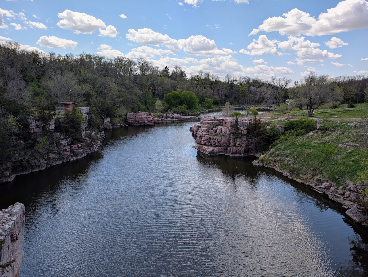 View from the bridge at Palisades State Park