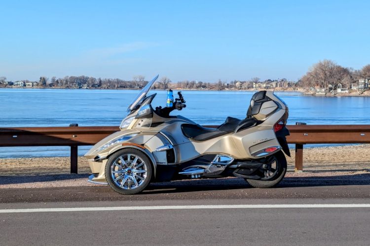 2017 Spyder RTL with Wall Lake in the background