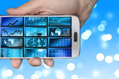 Smartphone being held